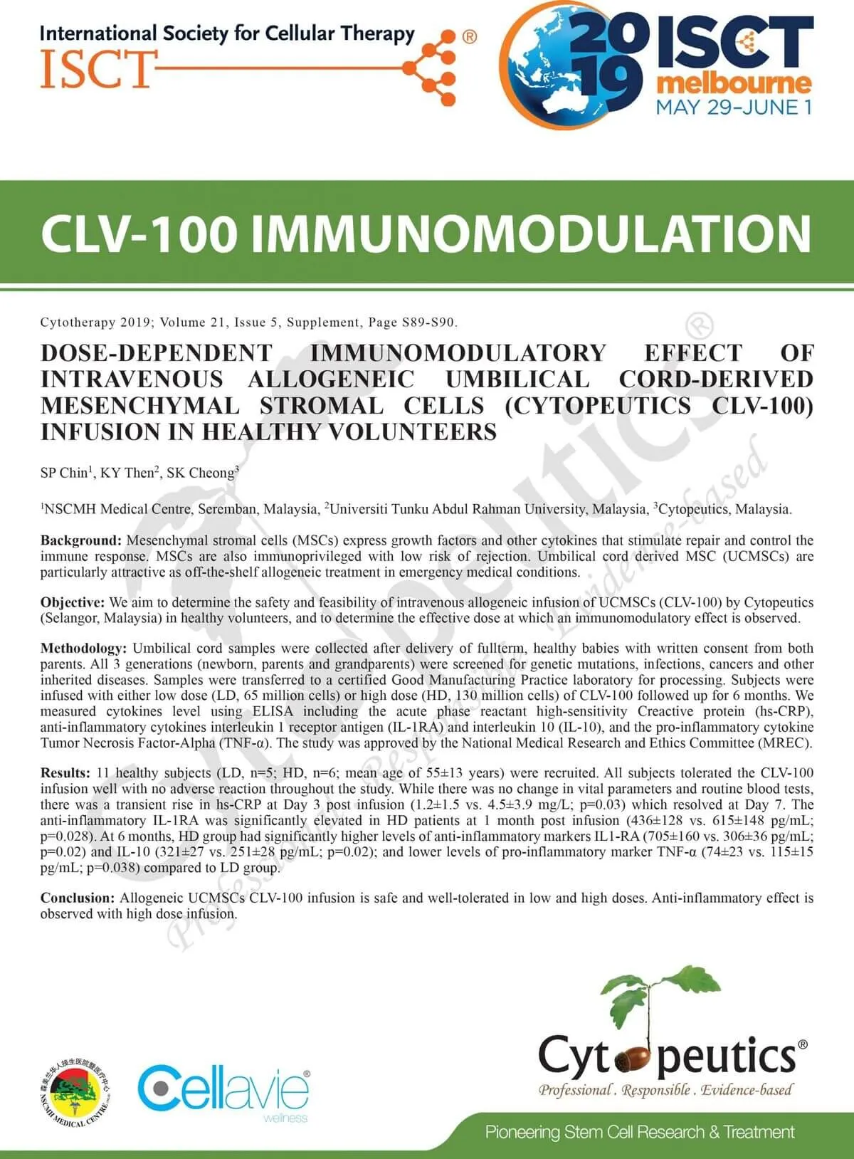 CLV 100 Immunomodulation